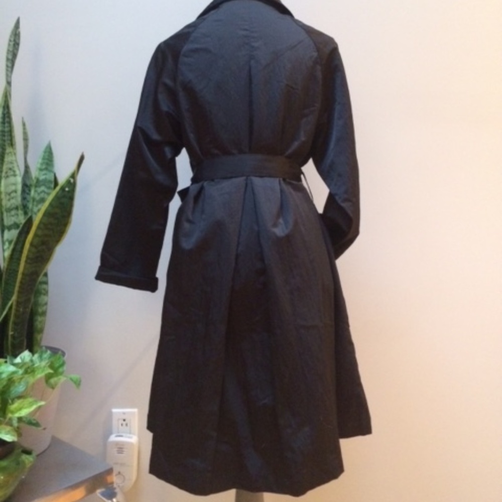 🌸 UCHUU BLACK TRENCH COAT NWOT - Picture 5 of 11